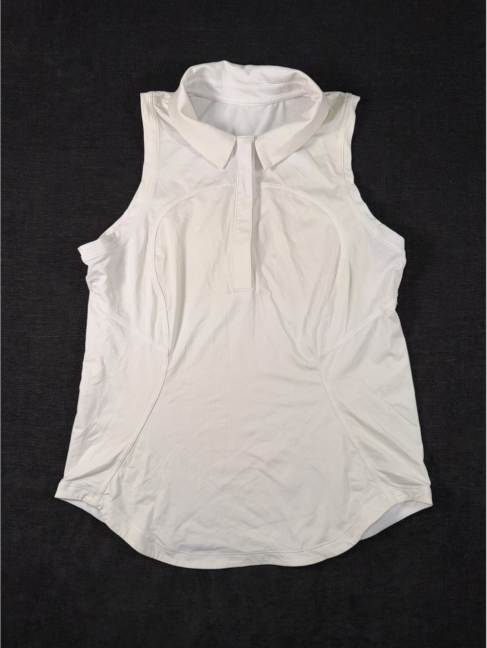Lululemon Quick Dry Sleeveless Polo Shirt, Beige